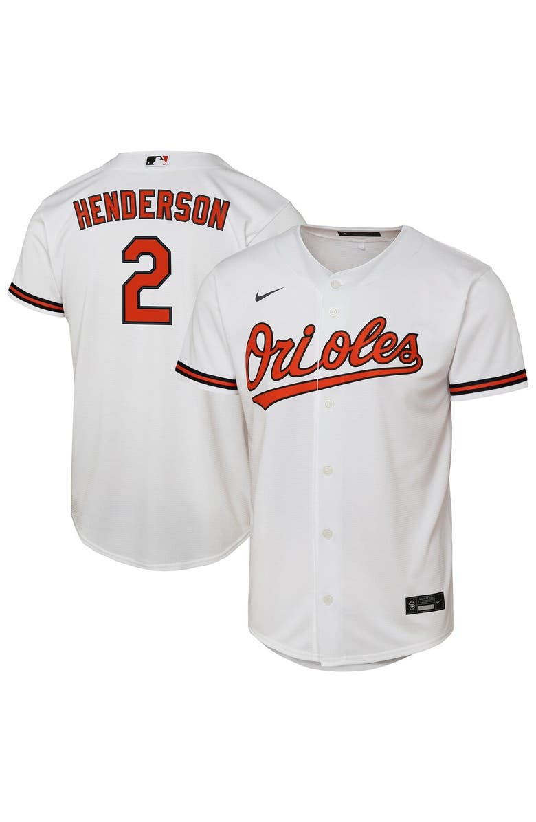 Nike Youth Nike Gunnar Henderson White Baltimore Orioles Home Replica Player Jersey, Main, color, White