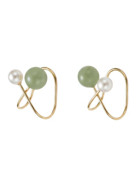 Colette Jade and pearl ear cuffs