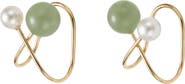 seree Colette Jade and pearl ear cuffs