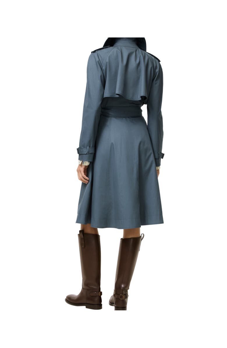 Burberry Long Tropical Gabardine Pembury Trench Coat, Alternate, color, Seafarer Blue