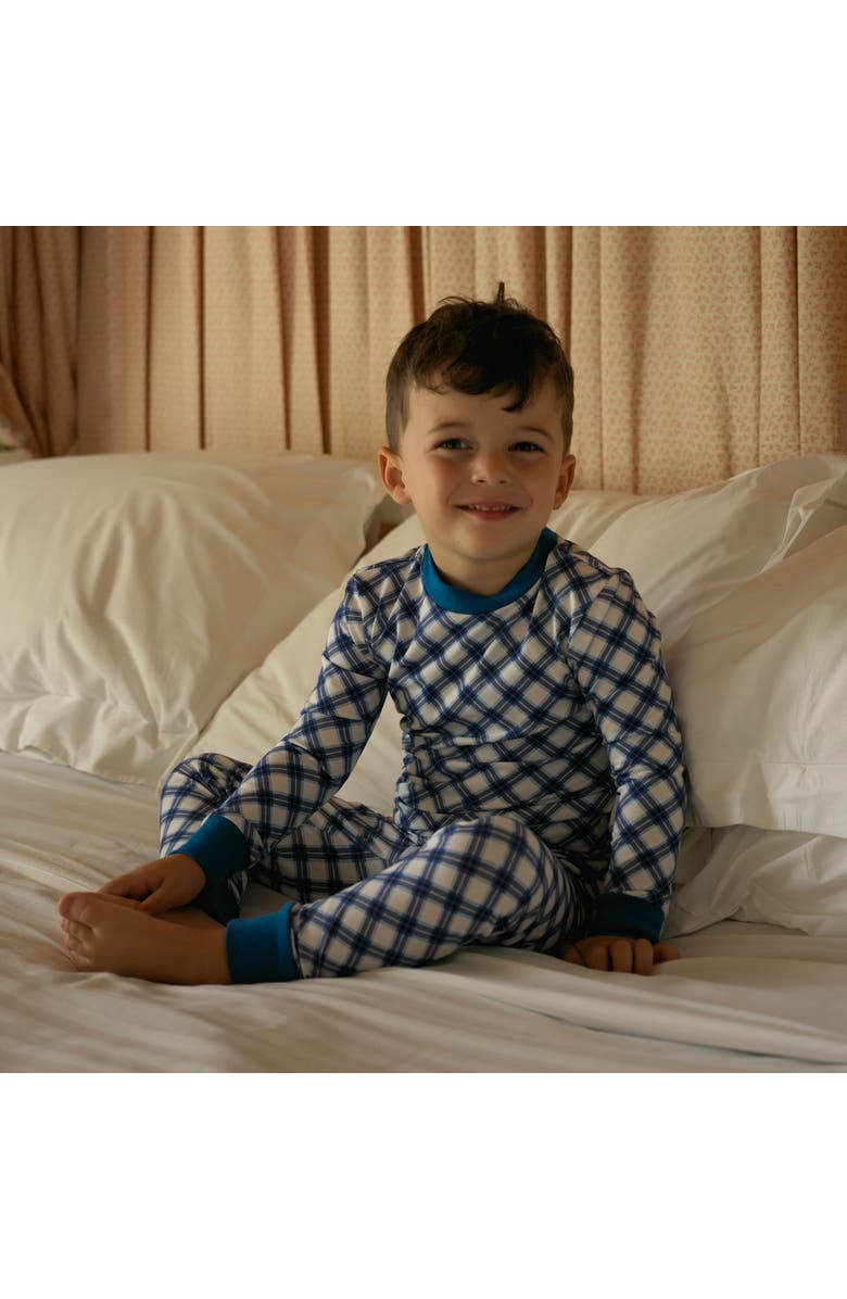 Rachel Riley Check Jersey Pajamas, Alternate, color, 