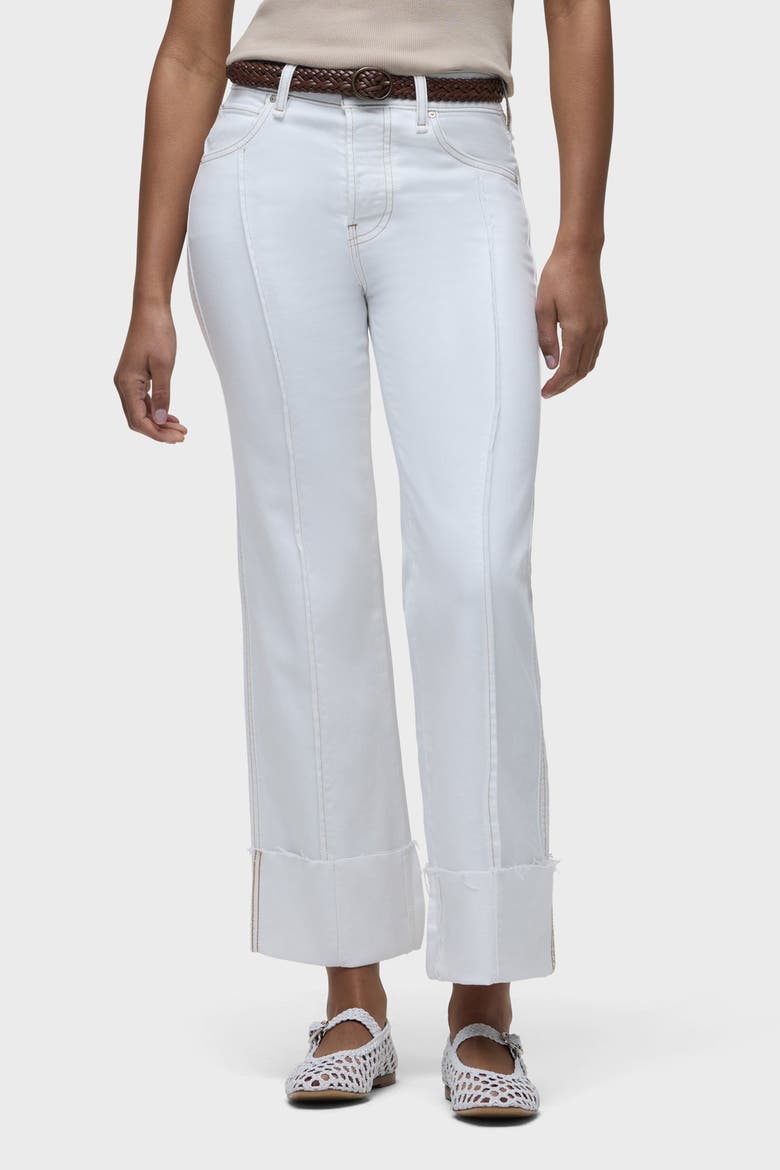 Rosie Pintucked Cuffed Wide Leg, Alternate, color, WHITE
