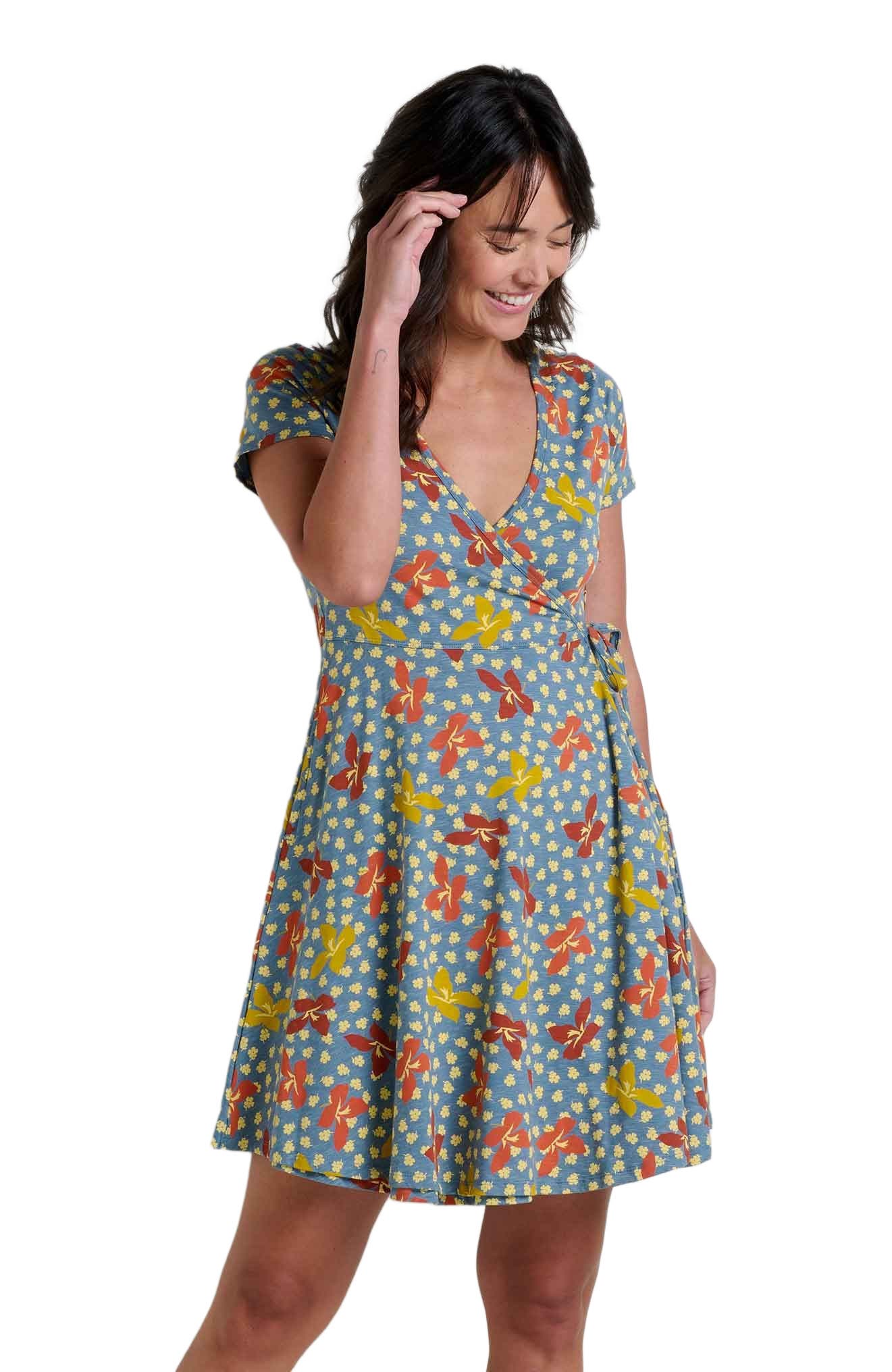 Freesia Wrap Short Sleeve Dress - image 2