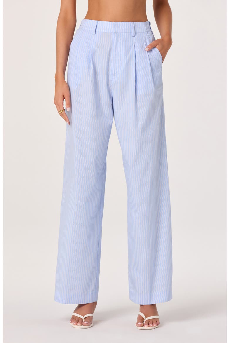 Neha Stripe Cotton Pants, Main, color, BLUE PINSTRIPE