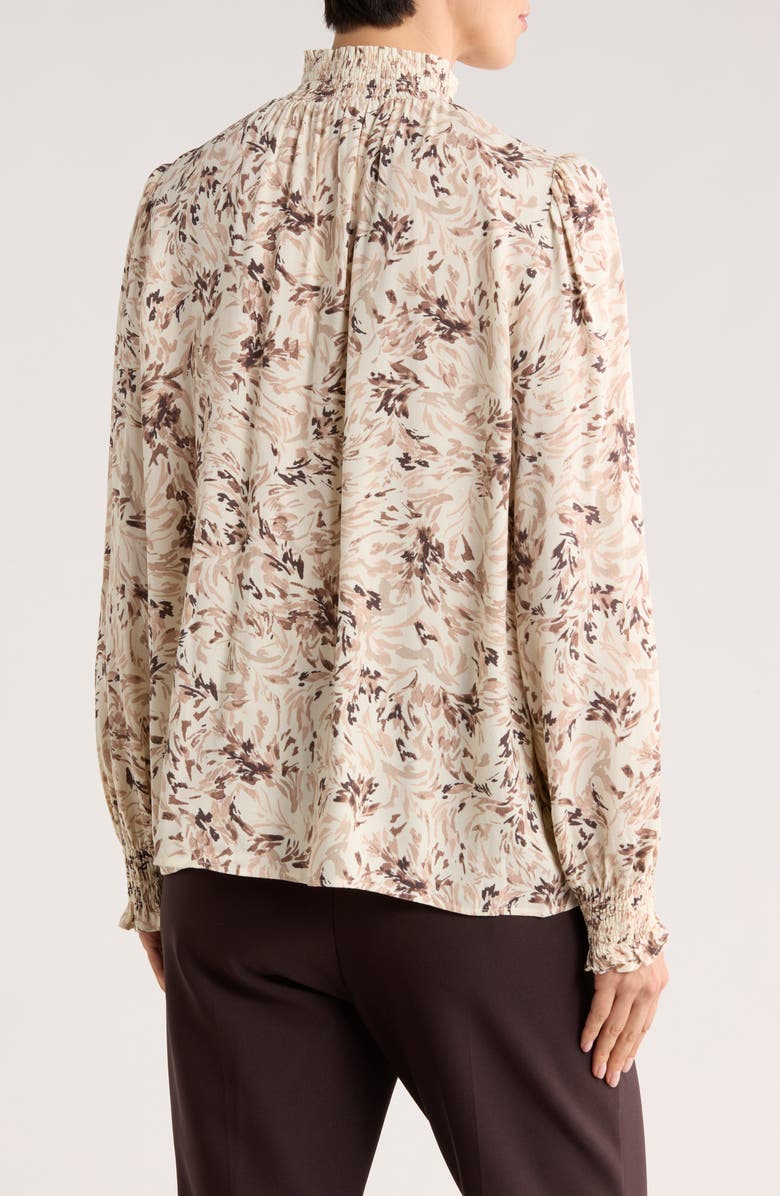 Tart Brie Crepe Shirt, Alternate, color, Scattered Floral