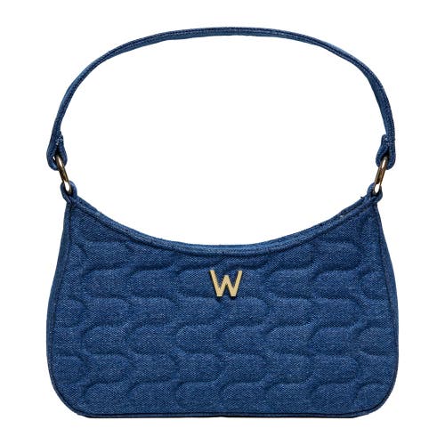 Wolf Mimi Swirl Shoulder Bag With Scarf In Denim