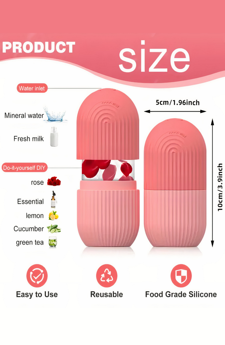 Lovery 3-Pack Reusable Face Ice Roller - Silicone Beauty Cube Mold, Alternate, color, Pink