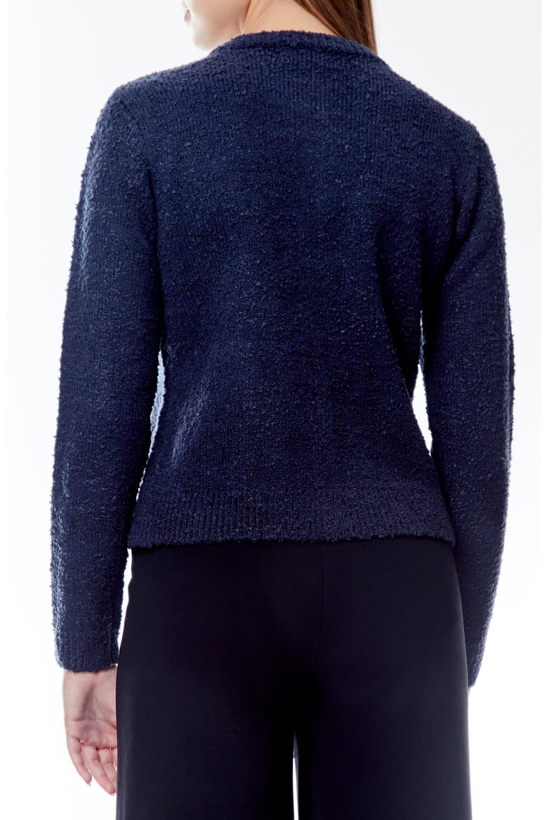 Franca Bouclé Cardigan, Alternate, color, NAVY BLAZER