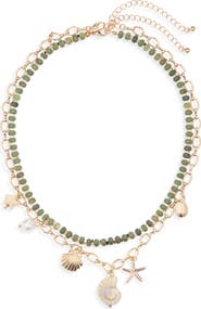 BP. Set of 2 Bead & Charm Necklaces