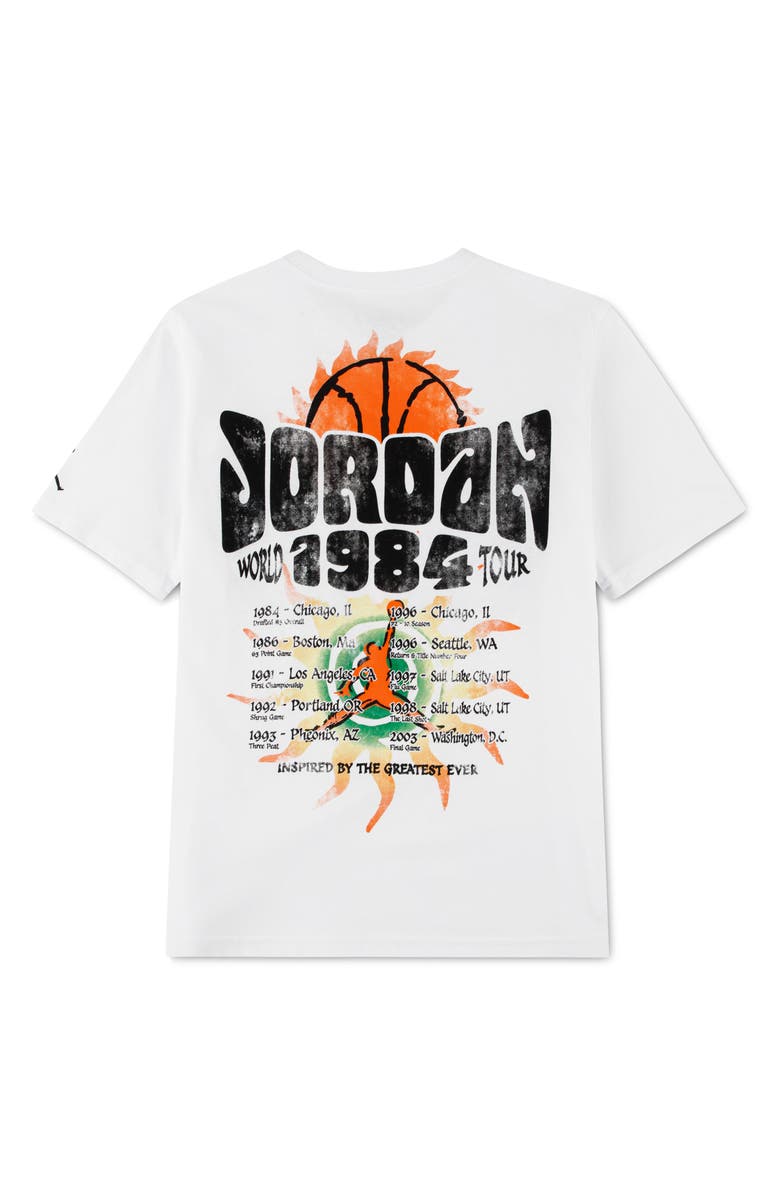 Jordan Kids' MJ 1984 World Tour XXIII Graphic T-Shirt, Alternate, color, White