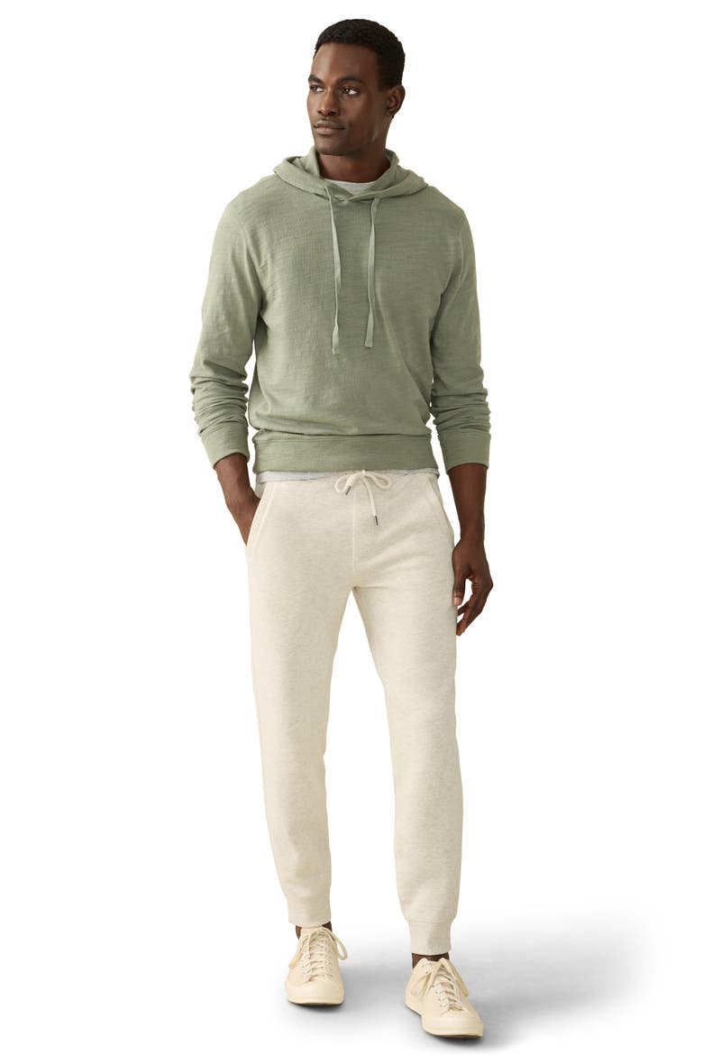 High Standard Organic Pima Cotton Blend Fleece Joggers, Alternate, color, ANTIQUE IVORY HEATHER