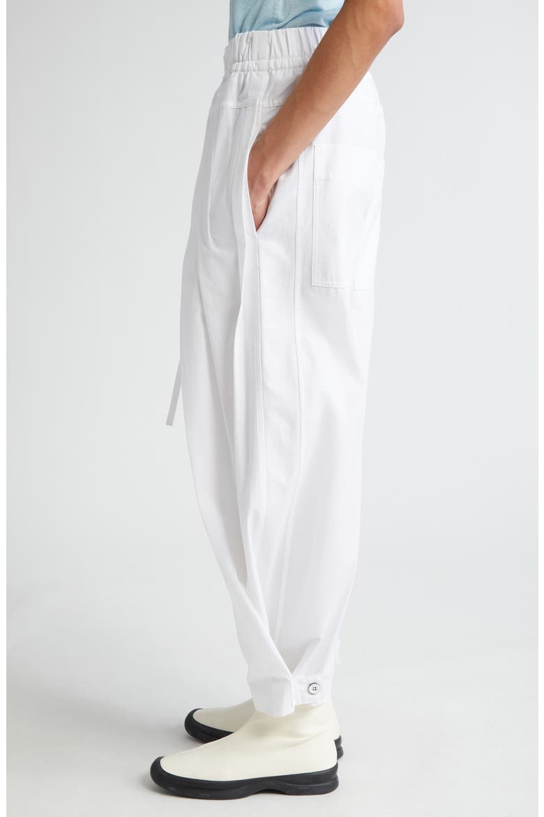 Pleated Cotton Wide Leg Pants, Alternate, color, 100 OPTIC WHITE