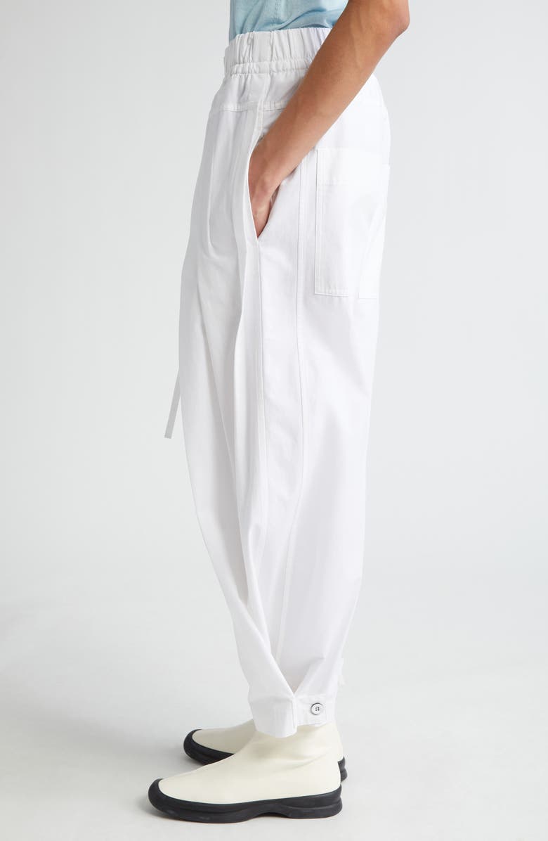Jil Sander Pleated Cotton Wide Leg Pants, Alternate, color, 
