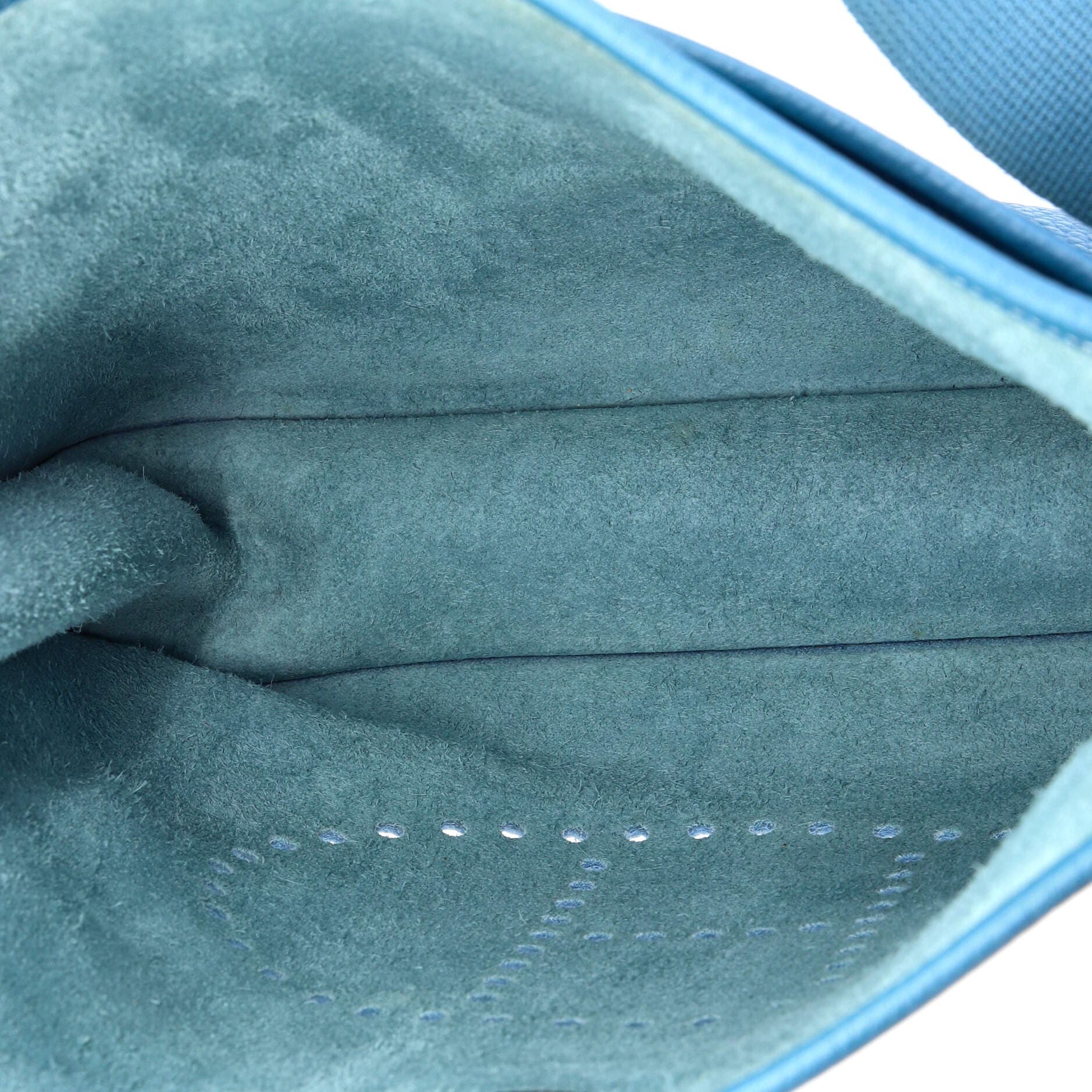 Pre-Owned Hermes Evelyne Bag Gen III Clemence GM, Alternate, color, Bleu Jean