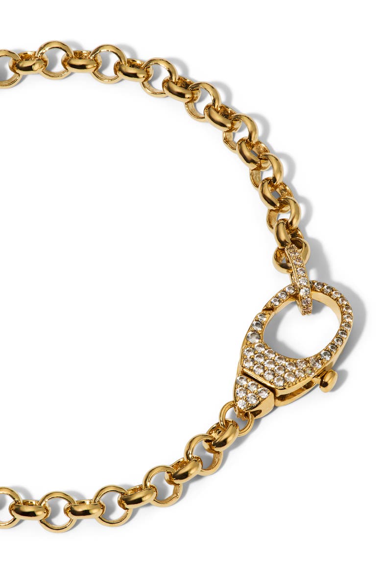 Nadri Gemini Pavé Line Bracelet, Alternate, color, Gold