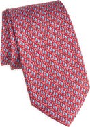 FERRAGAMO Equestrian Print Silk Tie