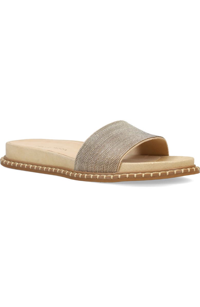 Pelle Moda Nyra Slide Sandal, Main, color, Platinum Gold