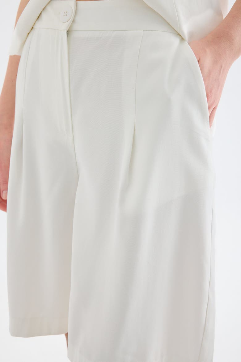 Vera Tencel Bermuda Shorts, Alternate, color, White