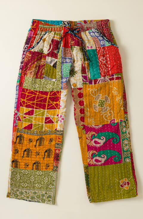 Repurposed Sari Kantha Pants