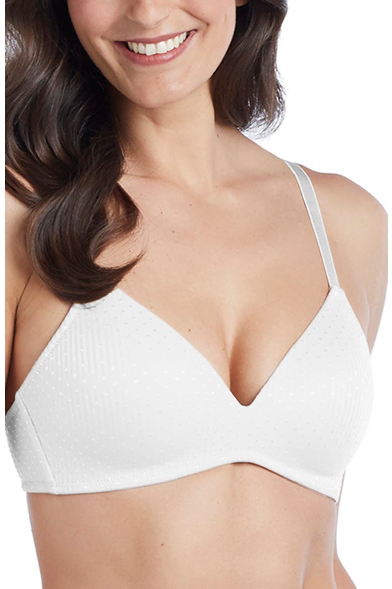 Ellen Tracy Radiant No-Wire Back Smoother Bra, Main, color, WHITE