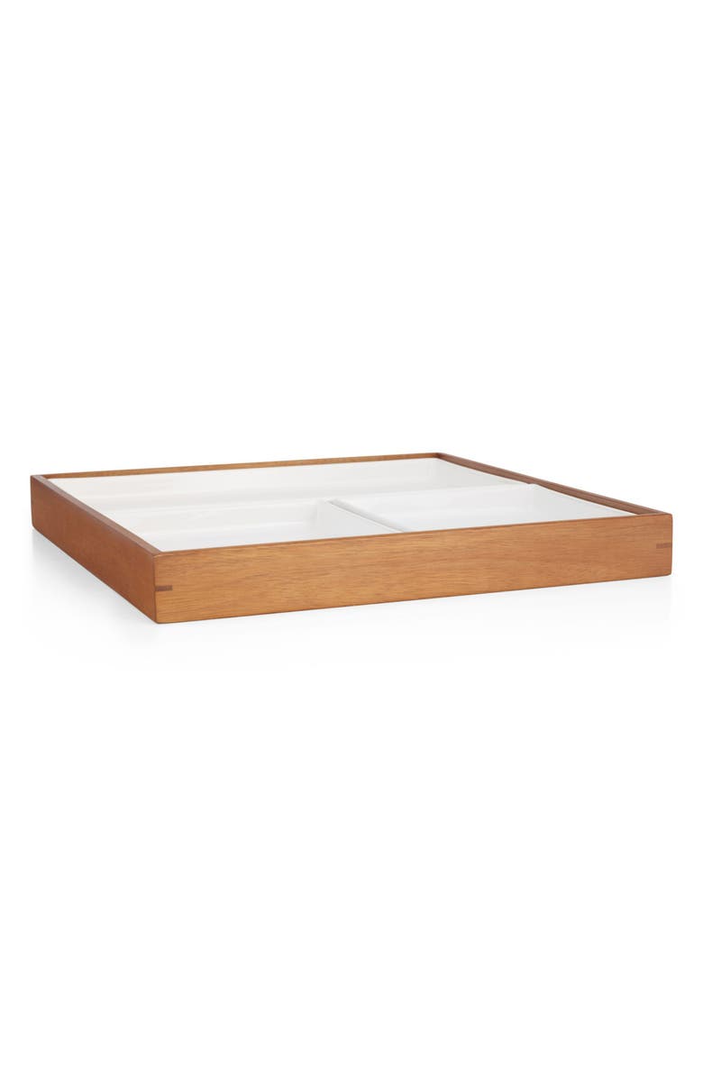 Nambé Duets Bento Box Serving Tray, Alternate, color, White