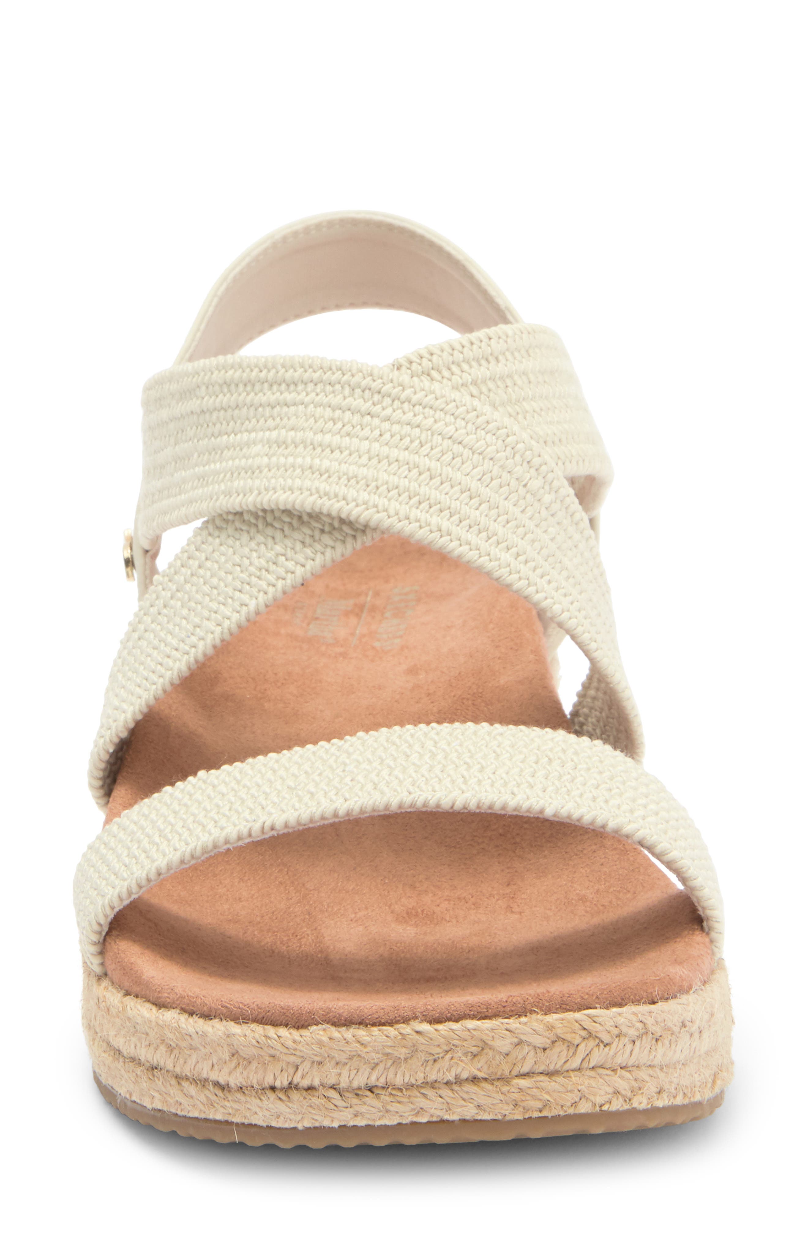 SKECHERS x Martha Stewart Arch Fit<sup>®</sup> Beverlee Espadrille Wedge Sandal, Alternate, color, Off White