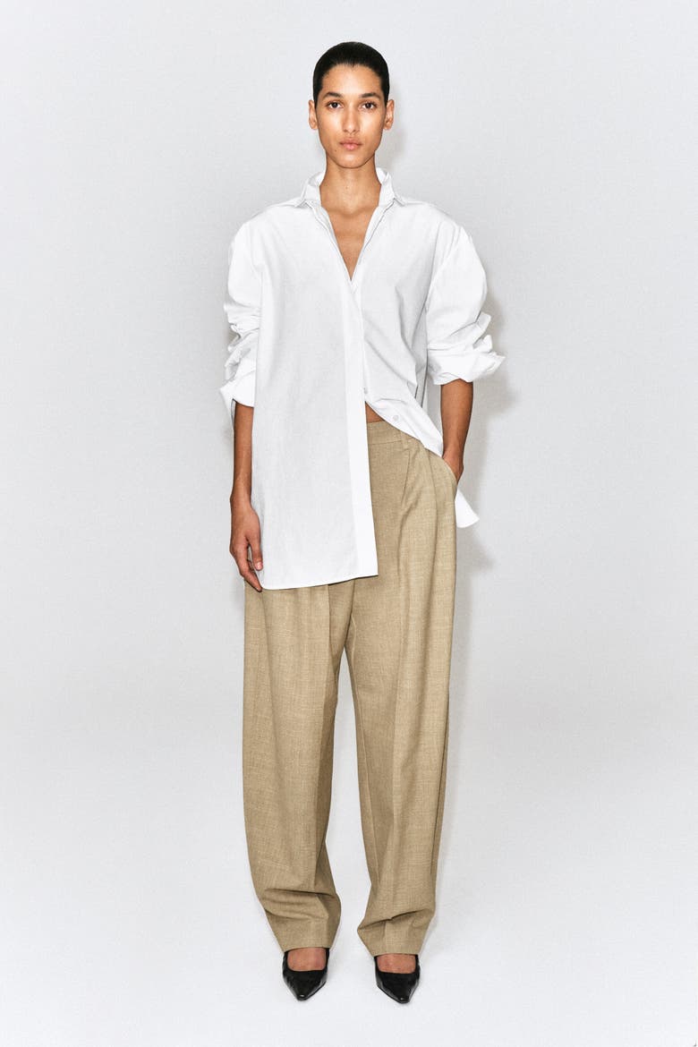 Pleated Tulip Pants, Alternate, color, BEIGE MÉLANGE