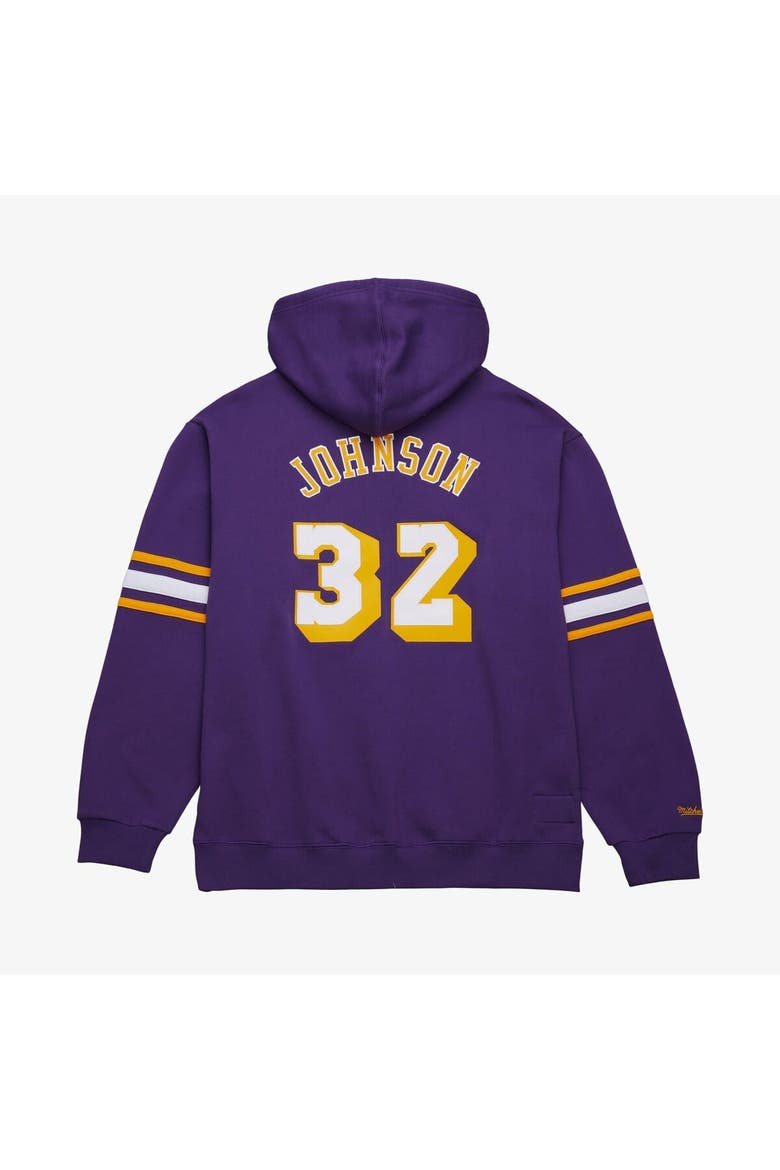 Men's Mitchell & Ness Magic Johnson Purple Los Angeles Lakers Name & Number Hoodie, Alternate, color, Purple