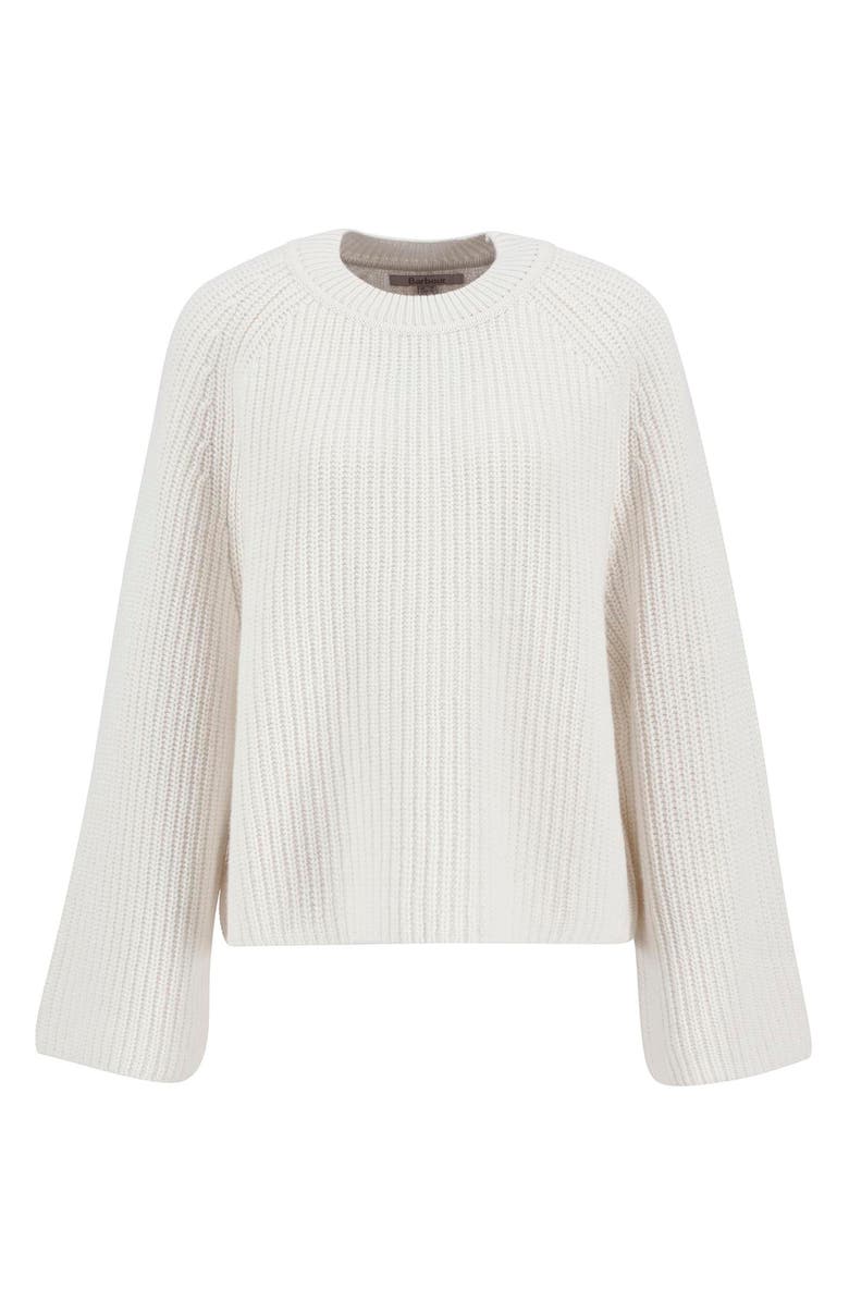 Barbour Wool Blend Crewneck Sweater, Alternate, color, Cloud