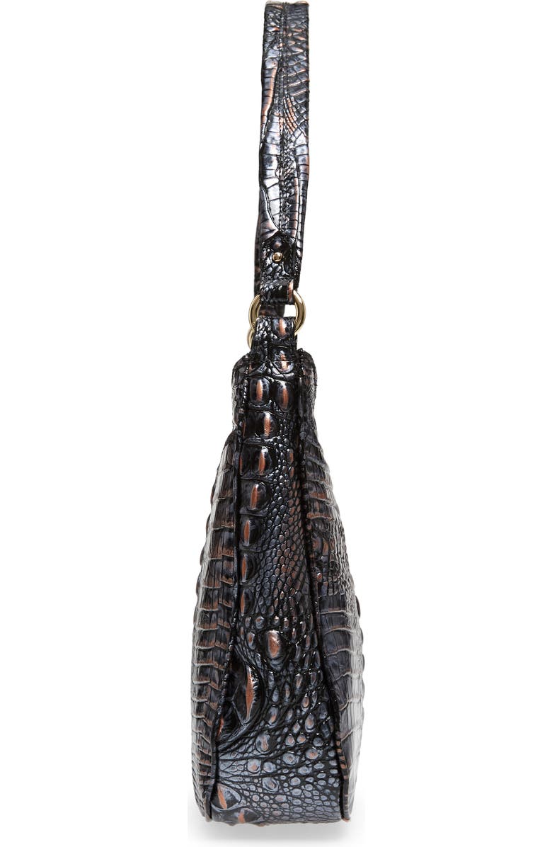 Brahmin Nadia Croc Embossed Leather Shoulder Bag, Alternate, color,