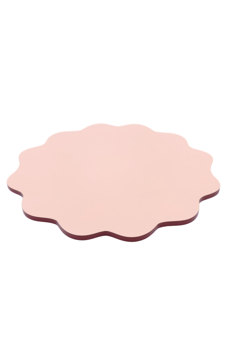 Inner Child Scalloped Lacquerware Placemats - Set of 4, Main, color, Blush Pink