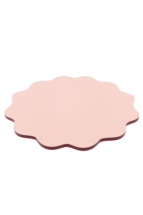 Scalloped Lacquerware Placemats - Set of 4