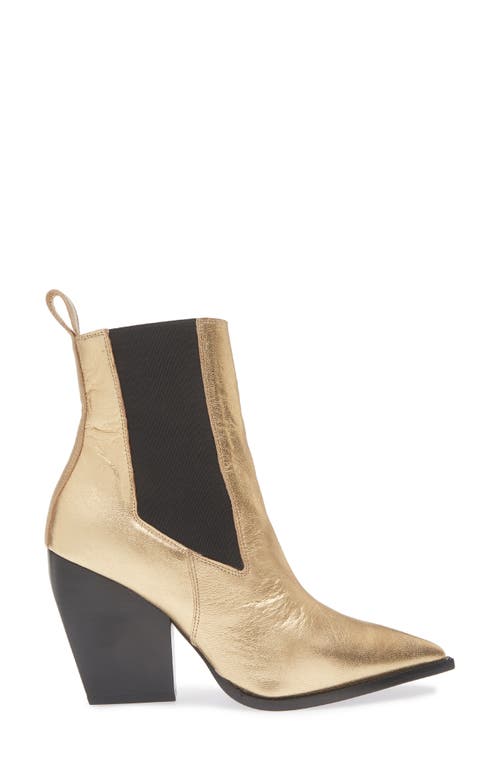 Allsaints Ria Metallic Chelsea Boot In Gold