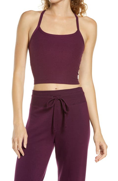 Space Dye Slim Racerback Crop Tank