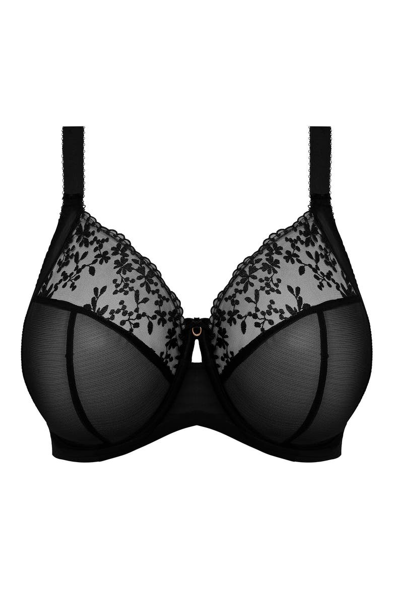 Zarla Full Figure Underwire Bra, Alternate, color, BLACK