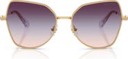 Swarovski 58mm Butterfly Sunglasses