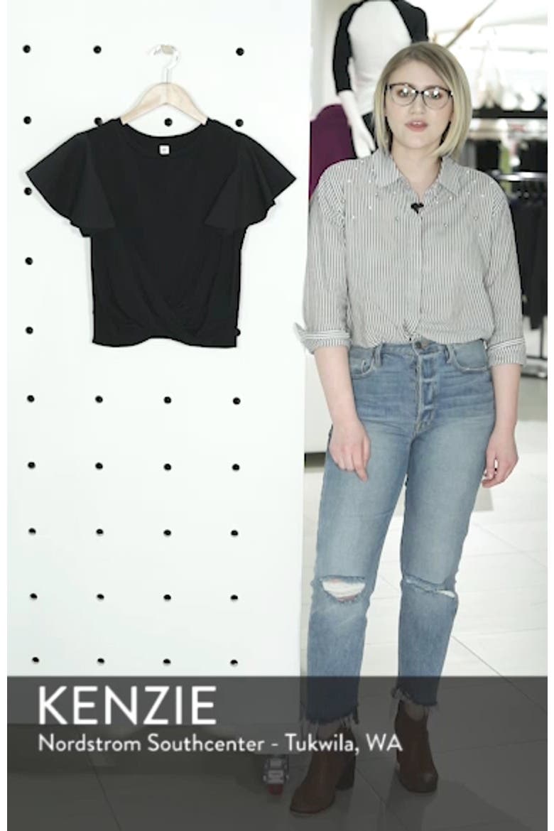 Ruffle Sleeve Twist Hem Tee video