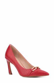 NEW YORK AND COMPANY Katerina Croc Embossed Faux Leather Pump