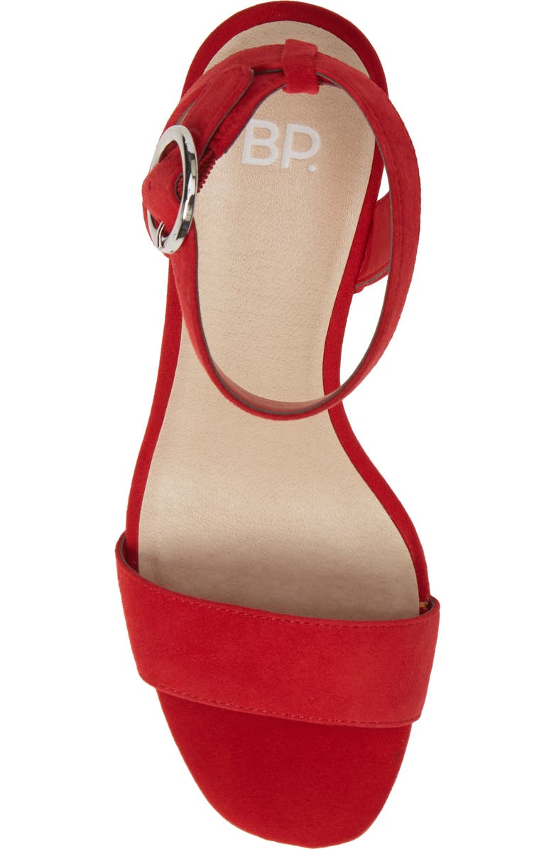 BP. Cleo Cone Heel Sandal, Alternate, color, Red Suede