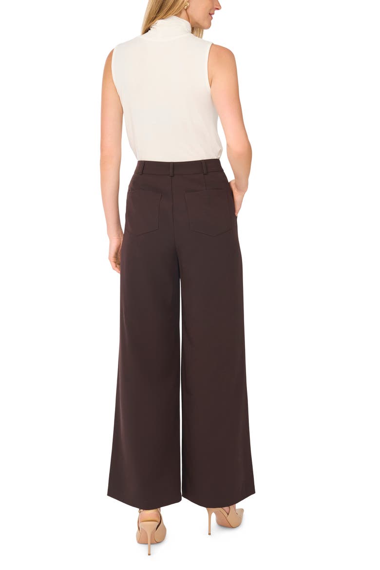 Pleated Wide Leg Trousers, Alternate, color, CHOCOLATE PLUM