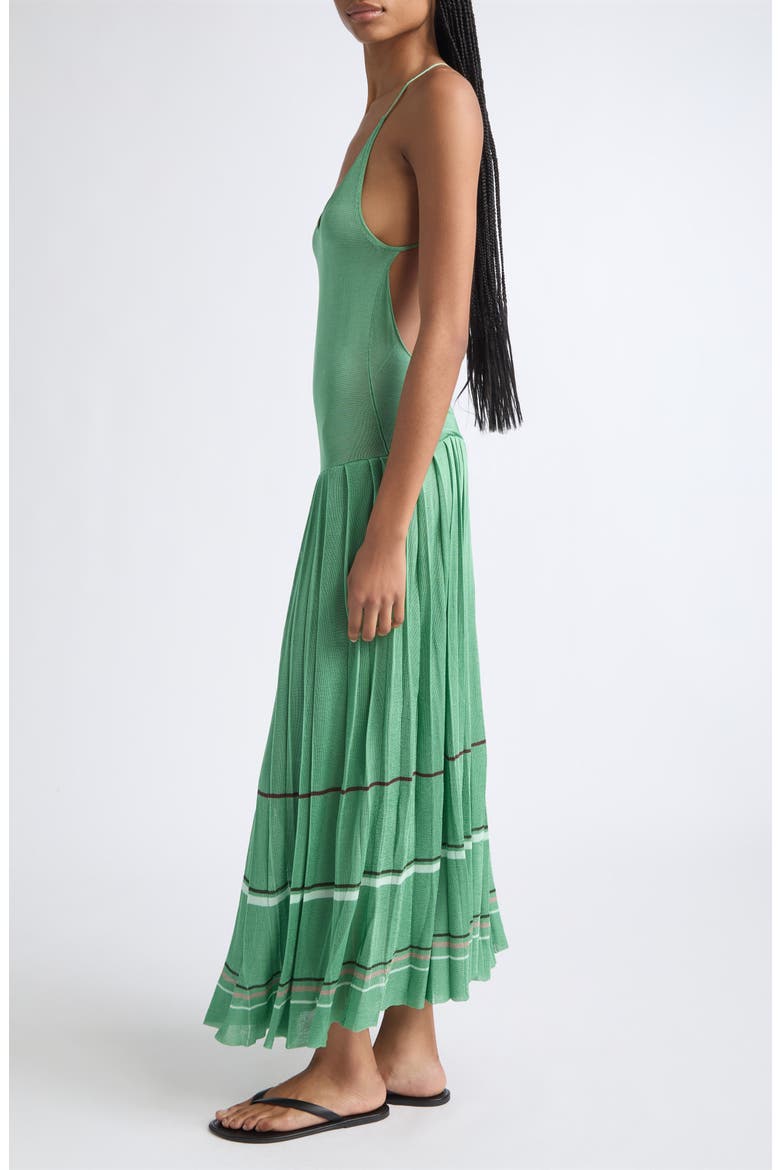 Kingsley Pleated Maxi Dress, Alternate, color, LILY PAD