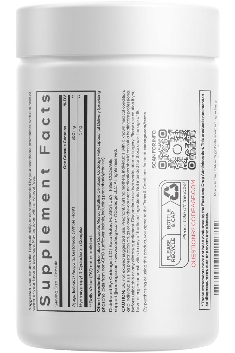 Liposomal Turkesterone 500 mg Supplement, Alternate, color, White