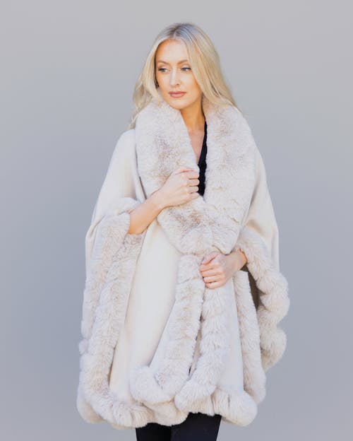 Le Fafo Julia Poncho Cape In White