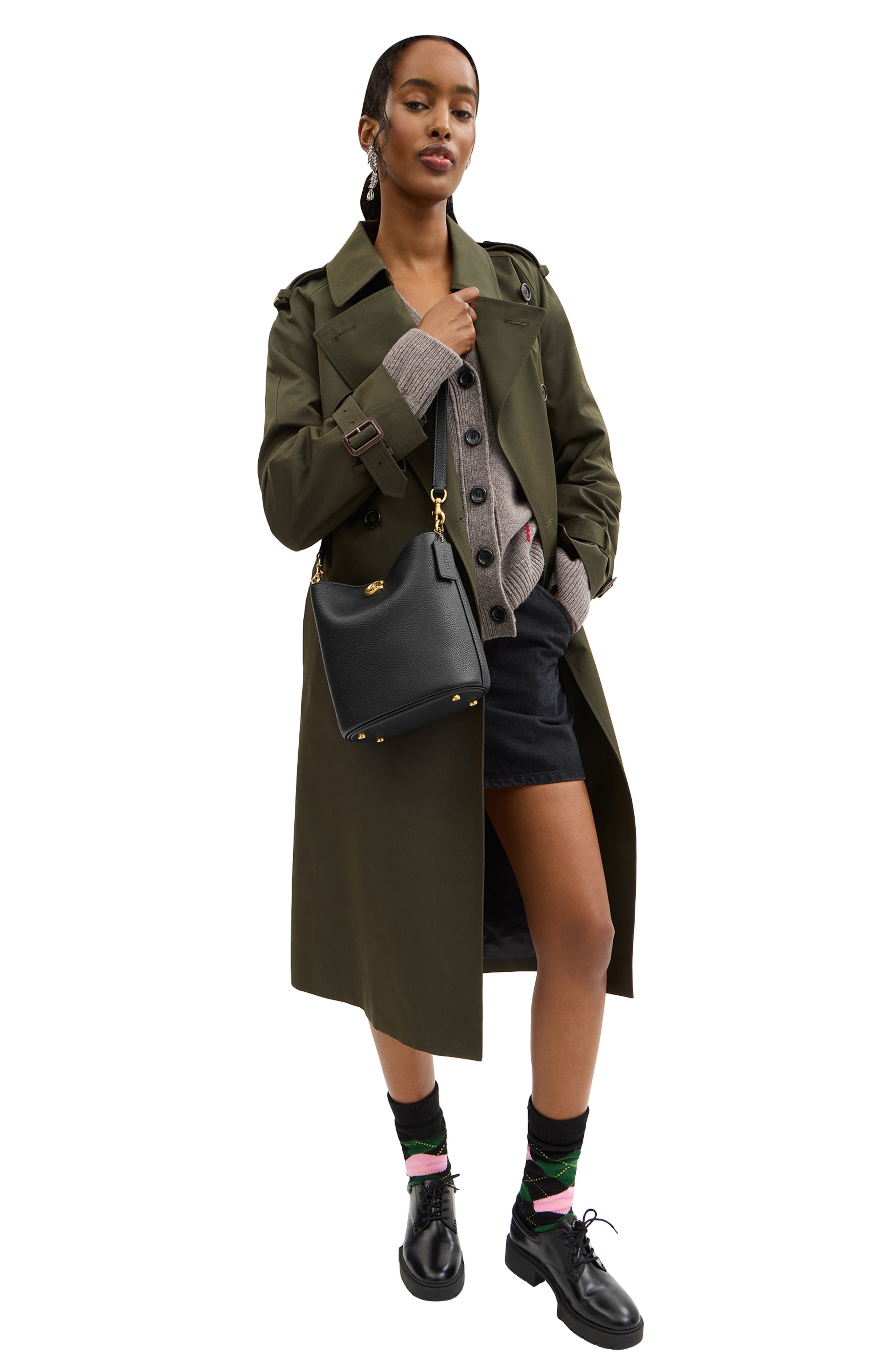 COACH Willow Polished Pebble Leather Shoulder Bag, Alternate, color, 