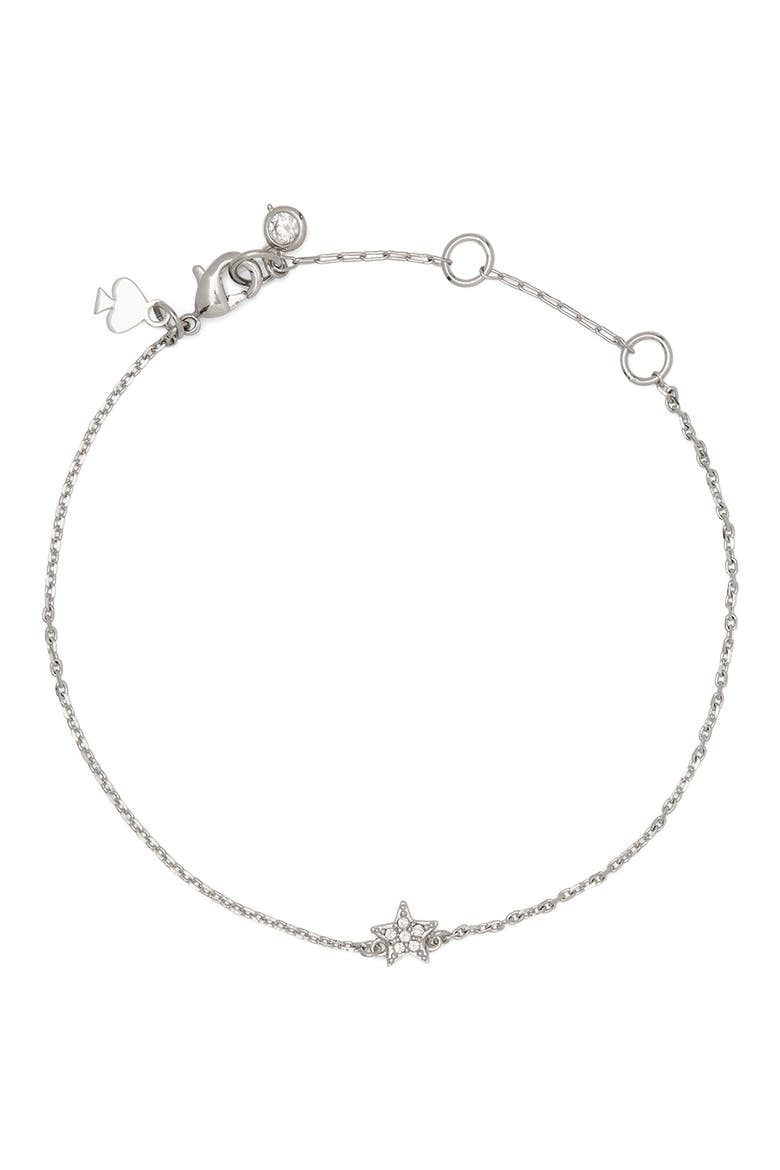you're a gem mini star pavé bracelet, Main, color, CLEAR/ SILVER