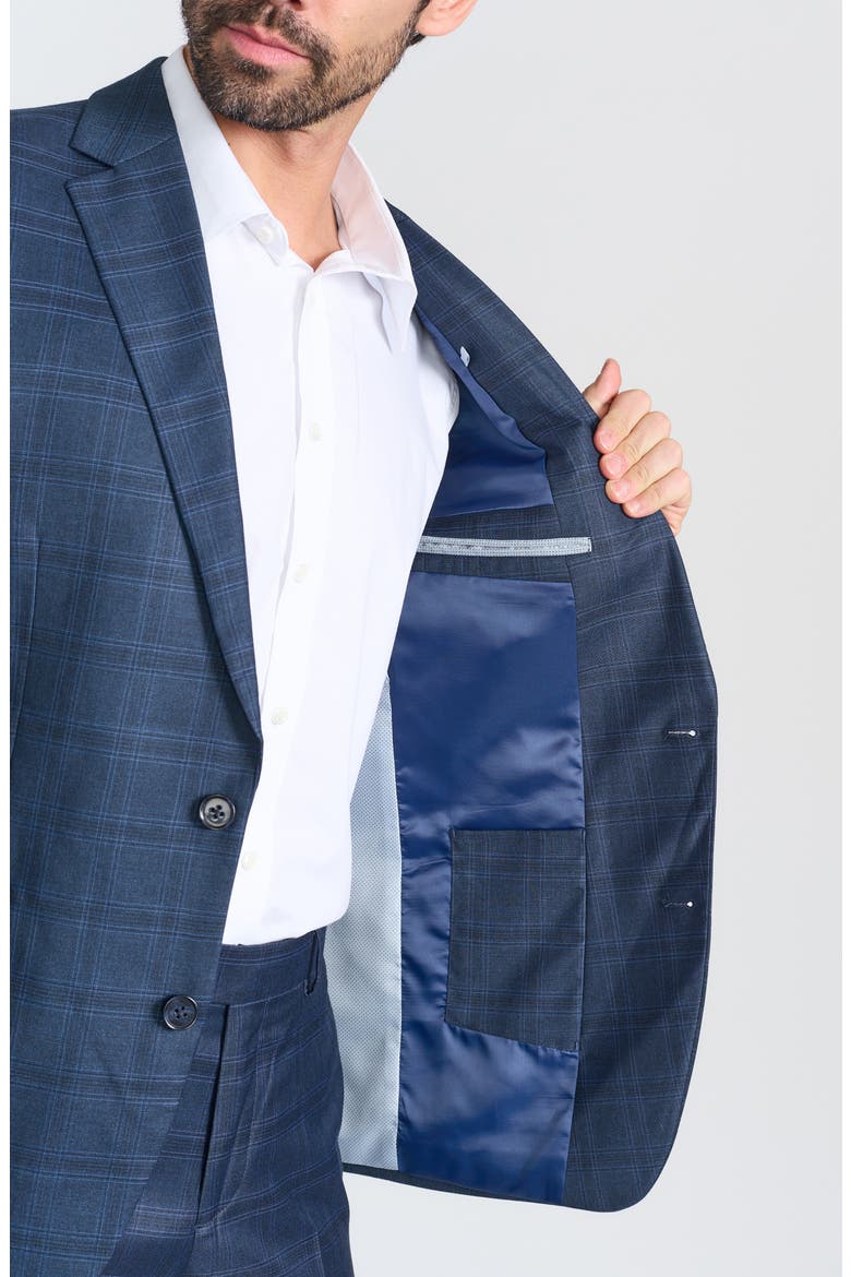 Hoxton Plaid Suit, Alternate, color, NAVY