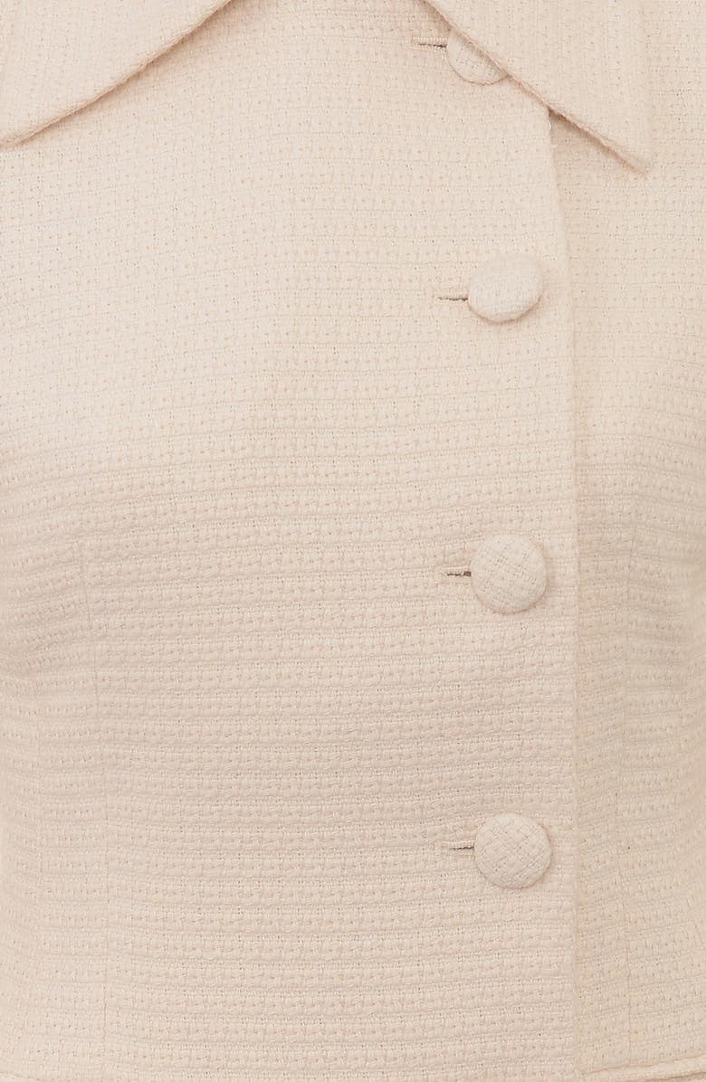 HOUSE OF CB Misha Bouclé Jacket, Alternate, color, Cream
