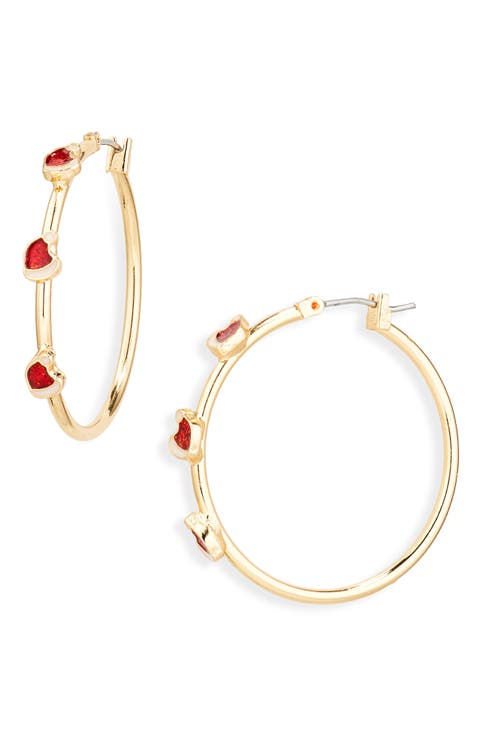 Santa Hat Hoop Earrings