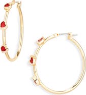 Leith Santa Hat Hoop Earrings