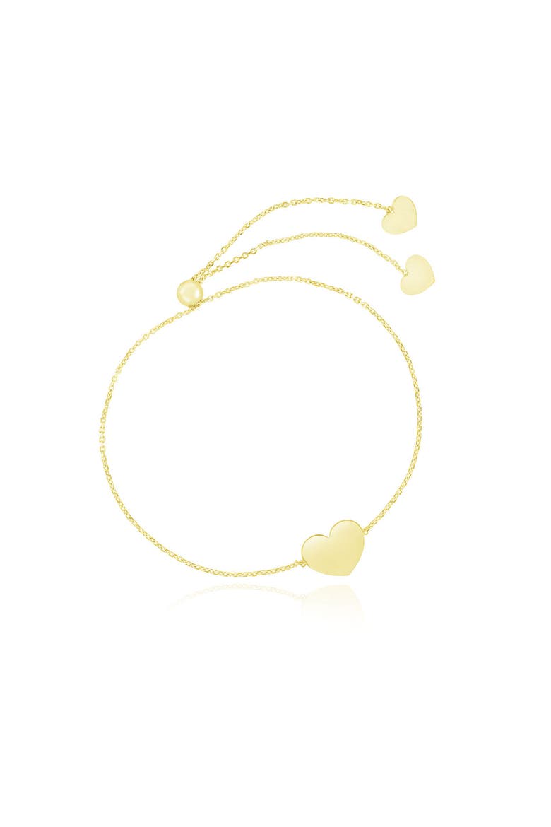 Gold Heart Bolo Bracelet, Main, color, Yellow Gold